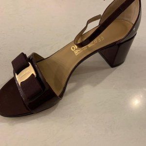 Salvatore Ferragamo Patent Leather Sandals - Never Worn